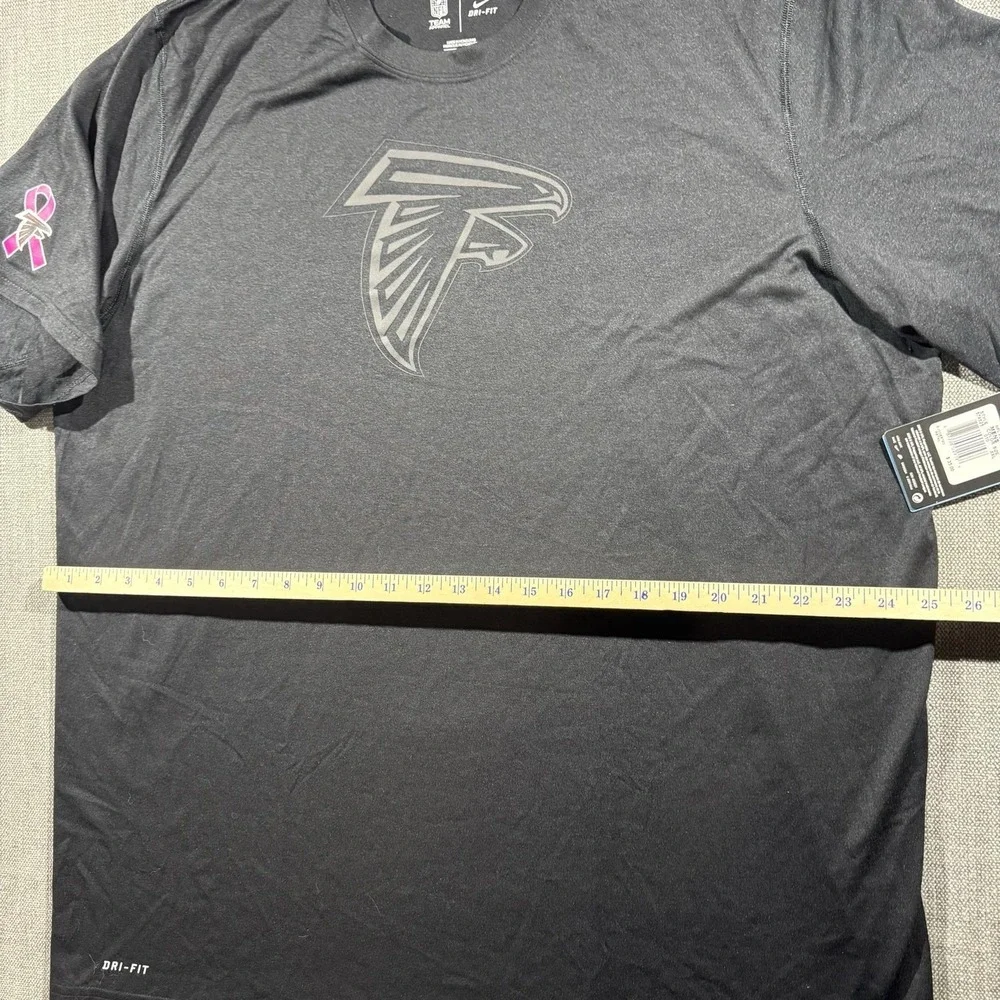 Atlanta Falcons Shirt Mens 2XL Gray NFL Football Nike Dri Fit Crucial Catch